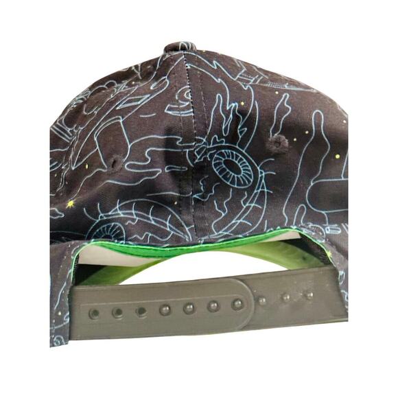 Rick and Morty Hat Unisex Adjustable Black Galaxy Print Cartoon Streetwear - Picture 3 of 6